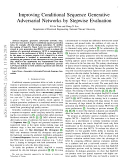 Improving Conditional Sequence Generative Adversarial Networks by
  Stepwise Evaluation