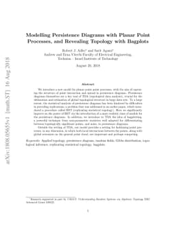 Modelling Persistence Diagrams with Planar Point Processes, and
  Revealing Topology with Bagplots