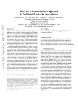 SimGNN: A Neural Network Approach to Fast Graph Similarity Computation