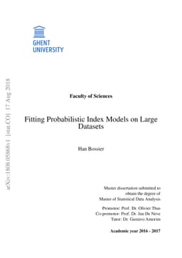Fitting Probabilistic Index Models on Large Datasets