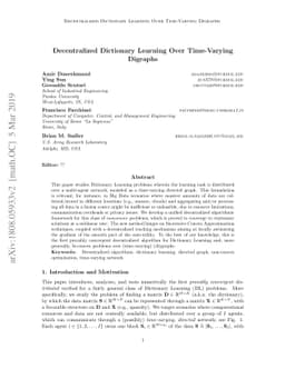Decentralized Dictionary Learning Over Time-Varying Digraphs
