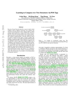 Learning to Compose over Tree Structures via POS Tags