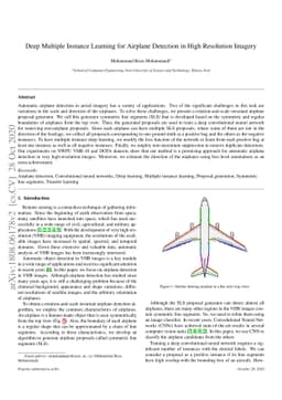 Deep Multiple Instance Learning for Airplane Detection in High
  Resolution Imagery