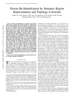 Person Re-Identification by Semantic Region Representation and Topology
  Constraint