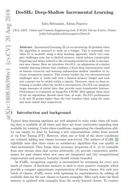 DeeSIL: Deep-Shallow Incremental Learning