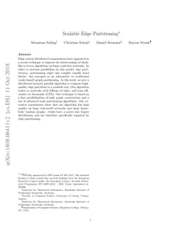 Scalable Edge Partitioning