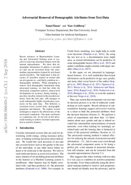 Adversarial Removal of Demographic Attributes from Text Data