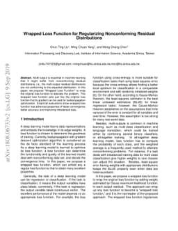 Wrapped Loss Function for Regularizing Nonconforming Residual
  Distributions
