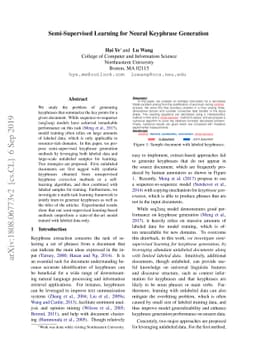 Semi-Supervised Learning for Neural Keyphrase Generation