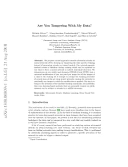 Are You Tampering With My Data?