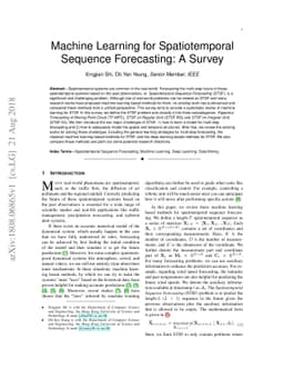 Machine Learning for Spatiotemporal Sequence Forecasting: A Survey