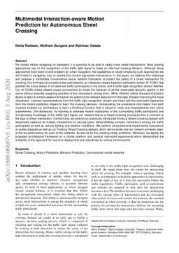 Multimodal Interaction-aware Motion Prediction for Autonomous Street
  Crossing