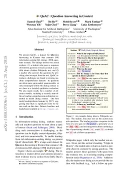 QuAC : Question Answering in Context
