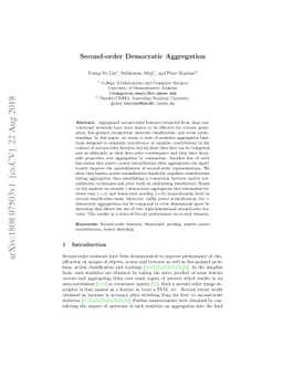 Second-order Democratic Aggregation