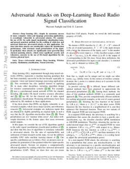Adversarial Attacks on Deep-Learning Based Radio Signal Classification