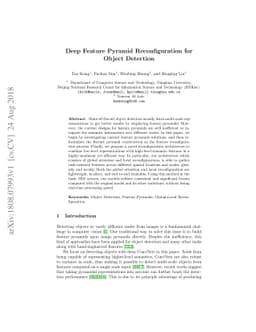 Deep Feature Pyramid Reconfiguration for Object Detection