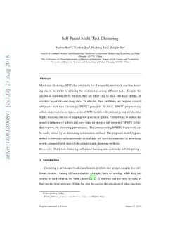 Self-Paced Multi-Task Clustering