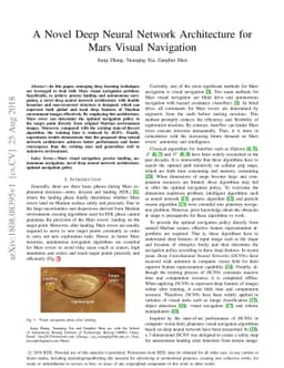 A Novel Deep Neural Network Architecture for Mars Visual Navigation