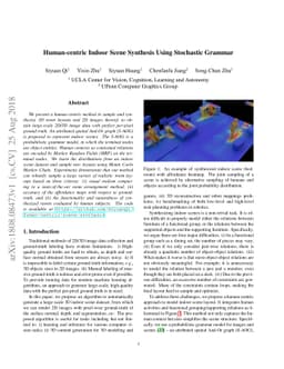 Human-centric Indoor Scene Synthesis Using Stochastic Grammar