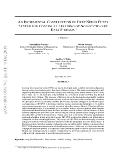 An Incremental Construction of Deep Neuro Fuzzy System for Continual
  Learning of Non-stationary Data Streams