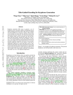 Title-Guided Encoding for Keyphrase Generation