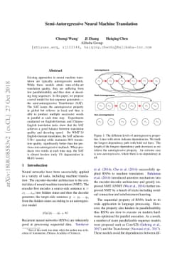 Semi-Autoregressive Neural Machine Translation