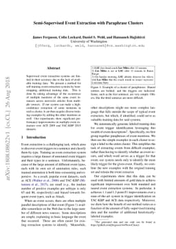 Semi-Supervised Event Extraction with Paraphrase Clusters