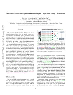 Stochastic Attraction-Repulsion Embedding for Large Scale Image
  Localization
