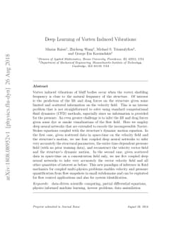 Deep Learning of Vortex Induced Vibrations