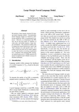 Large Margin Neural Language Model