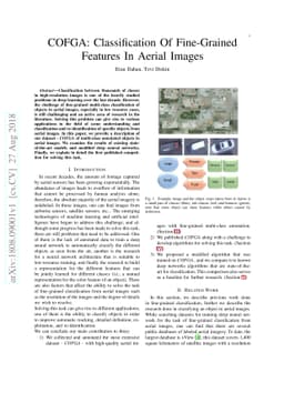 COFGA: Classification Of Fine-Grained Features In Aerial Images