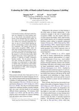 Evaluating the Utility of Hand-crafted Features in Sequence Labelling