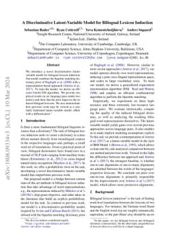 A Discriminative Latent-Variable Model for Bilingual Lexicon Induction