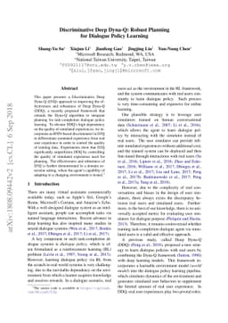 Discriminative Deep Dyna-Q: Robust Planning for Dialogue Policy Learning