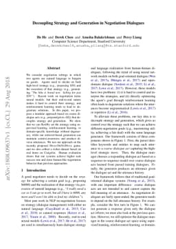 Decoupling Strategy and Generation in Negotiation Dialogues