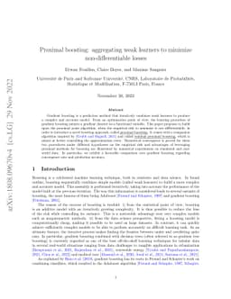 Proximal boosting: aggregating weak learners to minimize
  non-differentiable losses