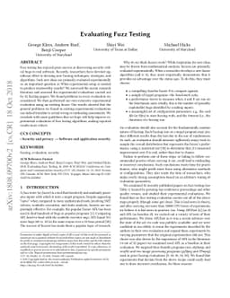 Evaluating Fuzz Testing