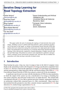 Iterative Deep Learning for Road Topology Extraction