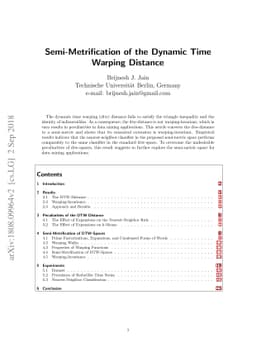 Semi-Metrification of the Dynamic Time Warping Distance