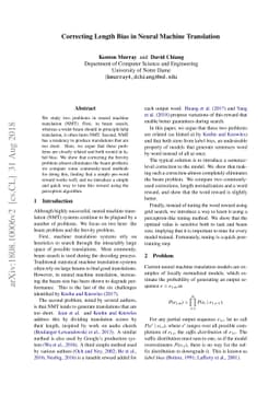 Correcting Length Bias in Neural Machine Translation