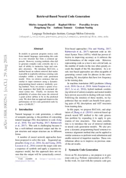 Retrieval-Based Neural Code Generation