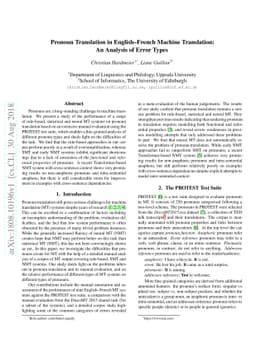 Pronoun Translation in English-French Machine Translation: An Analysis
  of Error Types