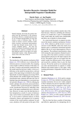 Iterative Recursive Attention Model for Interpretable Sequence
  Classification
