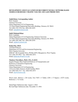 Development and Evaluation of Recurrent Neural Network based Models for
  Hourly Traffic Volume and AADT Prediction