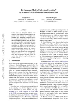 Do Language Models Understand Anything? On the Ability of LSTMs to
  Understand Negative Polarity Items