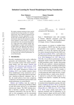 Imitation Learning for Neural Morphological String Transduction