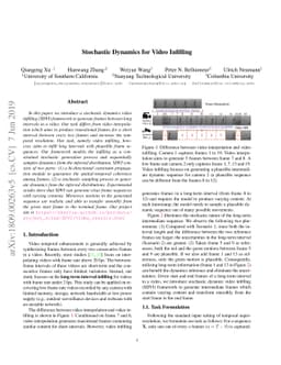 Stochastic Dynamics for Video Infilling