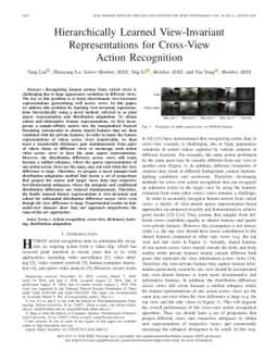 Hierarchically Learned View-Invariant Representations for Cross-View
  Action Recognition