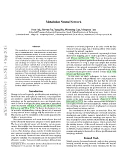 Metabolize Neural Network