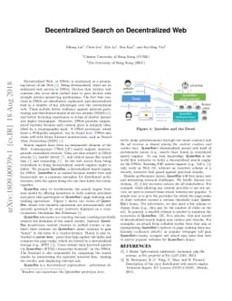 Decentralized Search on Decentralized Web